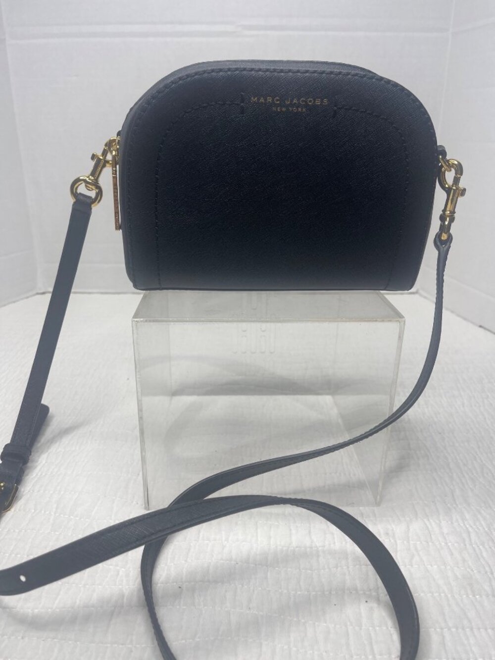 Marc Jacobs Playback Dome Black Leather Everyday Crossbody Classic Bag Travel